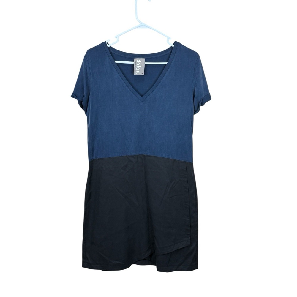 Dolan Colorblock Dress Womens ‎ Size Medium Black Blue Lightweight Anthropologie
